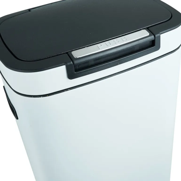 Afvalemmer push - wit - 38 liter