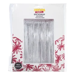 Backdrop - zilverkleurig - 180x200 cm