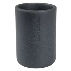 Badkamer beker Nature - antraciet - ø8x11.5 cm