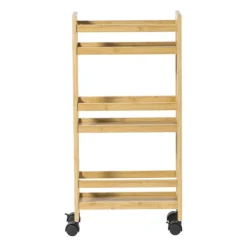 Badkamer trolley - bamboe - 74.5x36x15 cm