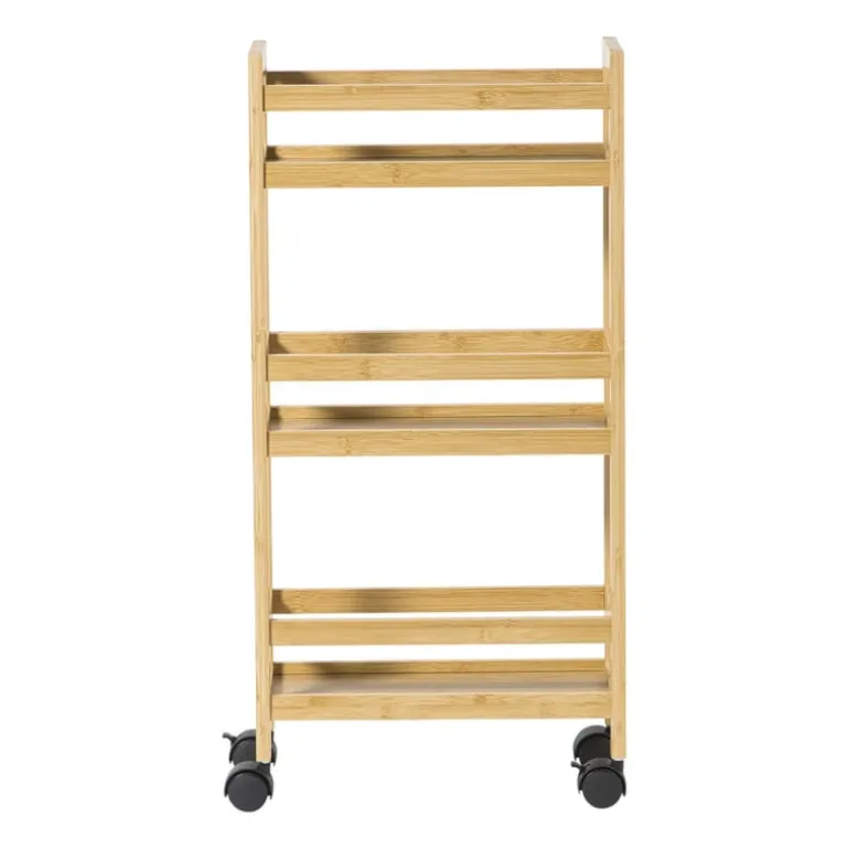 Badkamer trolley - bamboe - 74.5x36x15 cm