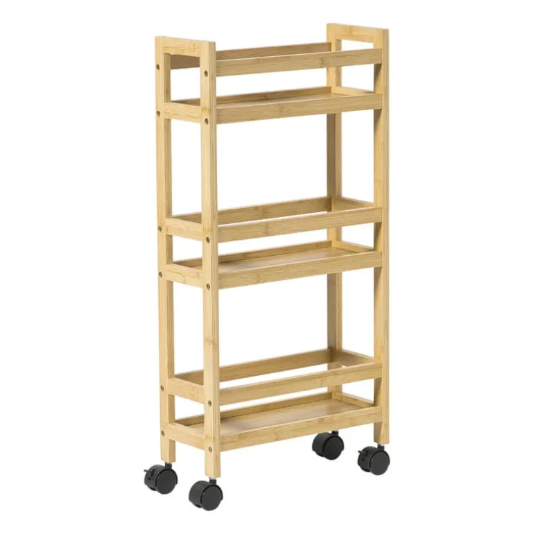 Badkamer trolley - bamboe - 74.5x36x15 cm