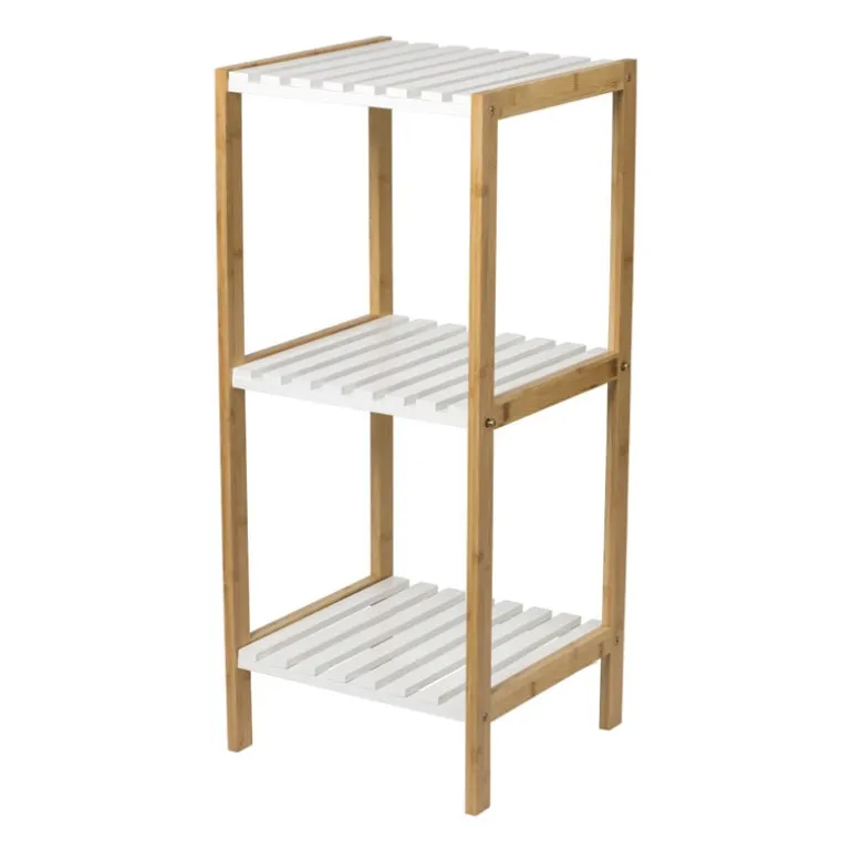 Badkamerrek - naturel/wit - 79x34x33 cm