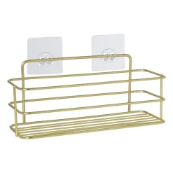 Badkamerrek rechthoekig - goudkleurig - 28x10x12 cm