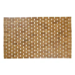 Badmat bamboe - 50x80 cm - met anti-slip strips