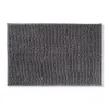 Badmat chenille - donkergrijs - 40x60 cm