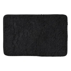 Badmat fluffy - zwart - 45x70 cm