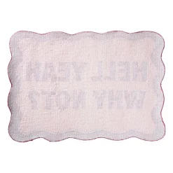 Badmat hell yeah why not - roze - 50x70 cm