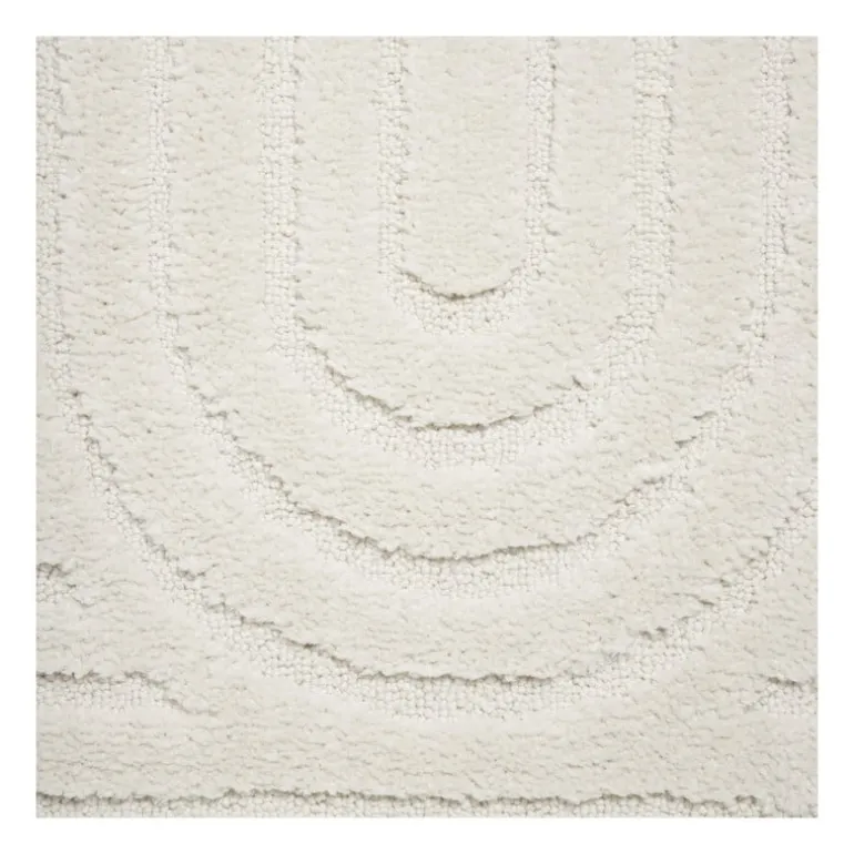 Badmat Lijnen - wit - 50x70 cm