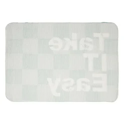 Badmat Take it Easy - groen/wit - 50x70 cm