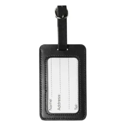 Bagagelabel - zwart - 10.5x6.5x0.2 cm