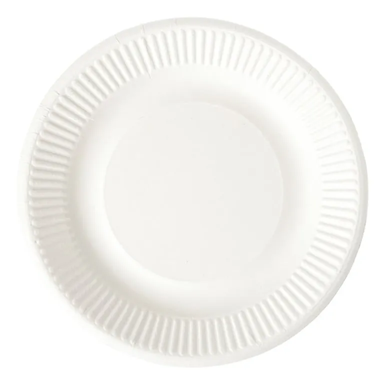 Bagasse bord - wit - ø18.5x2 cm