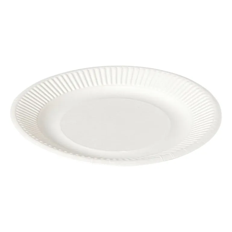 Bagasse bord - wit - ø18.5x2 cm
