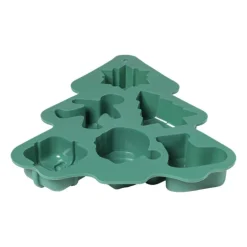 Bakvorm kerstfiguren - groen - 22x18x2.5cm