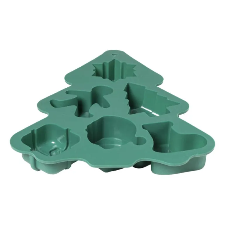 Bakvorm kerstfiguren - groen - 22x18x2.5cm