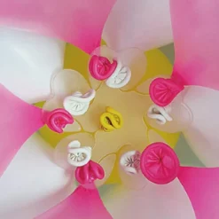 Ballon clip bloemvorm - set van 10 - ø8x1 cm