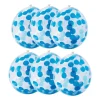 Ballon confetti - blauw/wit - set van 6