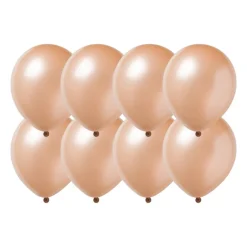 Ballonnen metallic - rose goud - set van 8