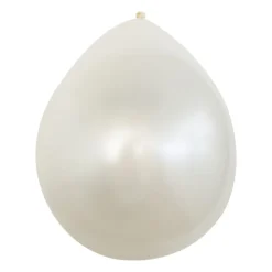 Ballonnen metallic - wit - 9 stuks