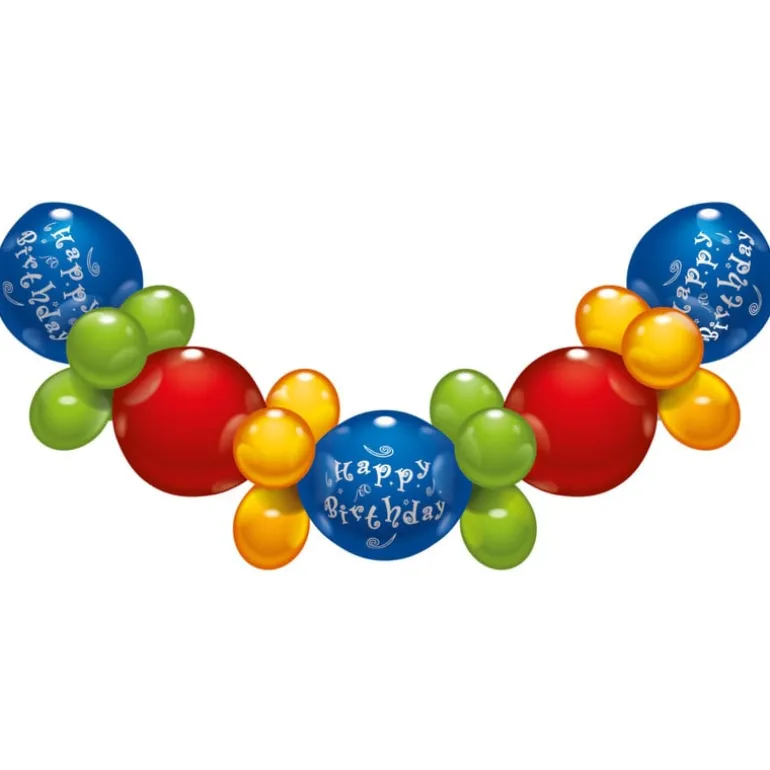 Ballonslinger met Happy Birthday - meter
