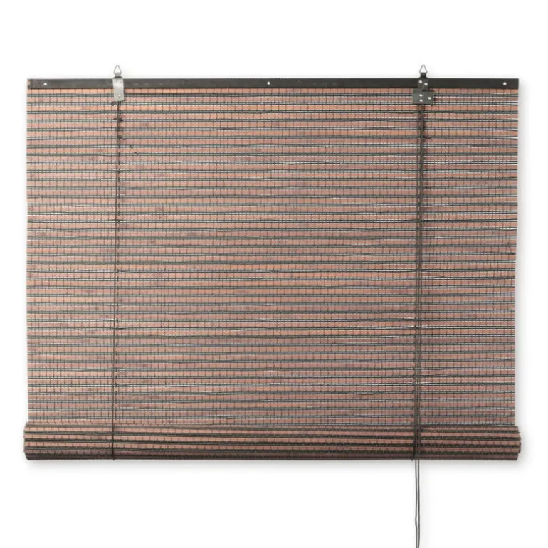 Bamboe rolgordijn - donkerbruin - 60x180 cm