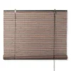 Bamboe rolgordijn - donkerbruin - 60x130 cm