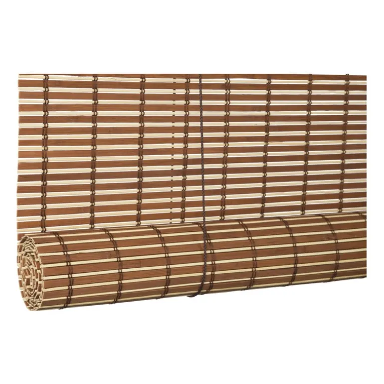 Bamboe rolgordijn - lichtbruin - 90x180 cm