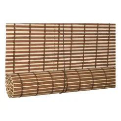 Bamboe rolgordijn - lichtbruin - 60x180 cm