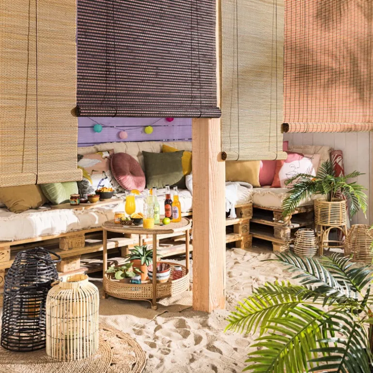 Bamboe rolgordijn - naturel - 60x180 cm