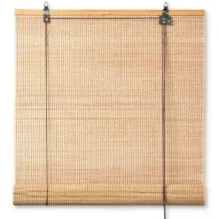 Bamboe rolgordijn - naturel - 90x180 cm