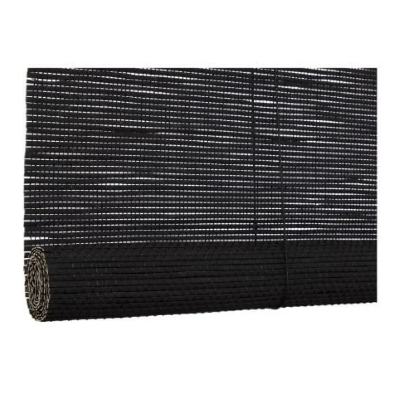 Bamboe rolgordijn - zwart - 60x130 cm