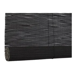 Bamboe rolgordijn - zwart - 120x180 cm