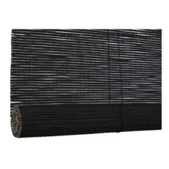 Bamboe rolgordijn - zwart - 60x180 cm
