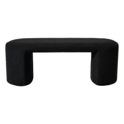 Bank Sara bouclé - zwart - 45x120x44 cm