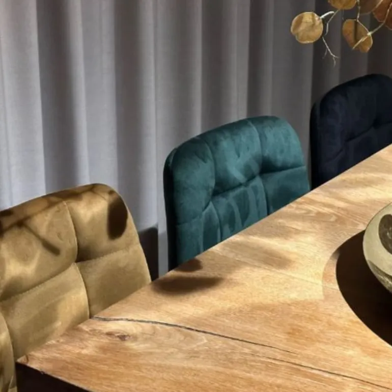 Barkruk velvet - oker - 100x50x41.5 cm