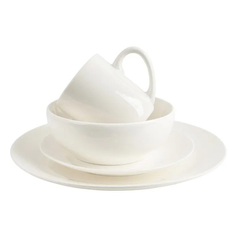 Basic ontbijtbord rond - wit - Ø19 cm