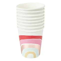 Bekers regenboog - set van 8