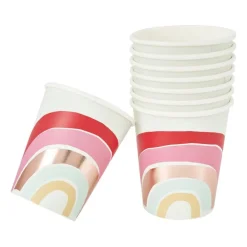 Bekers regenboog - set van 8