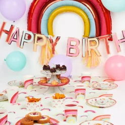 Bekers regenboog - set van 8