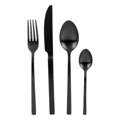 Bestekset - mat zwart - 16-delig