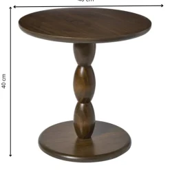 Bijzettafel Anna - bruin - ø40x40 cm