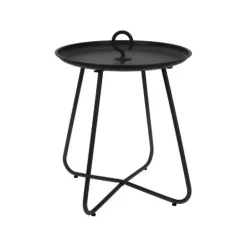 Bijzettafel antraciet - metaal - ø40x46 cm