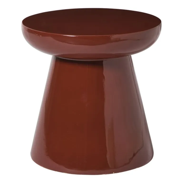 Bijzettafel Calvin - bordeauxrood - ø35x35 cm