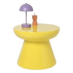 Bijzettafel conisch - geel - ø50x40