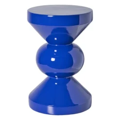 Bijzettafel diabolo - blauw - ø33x50 cm