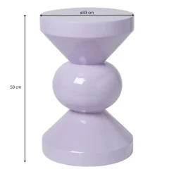 Bijzettafel diabolo - lila - ø33x50 cm