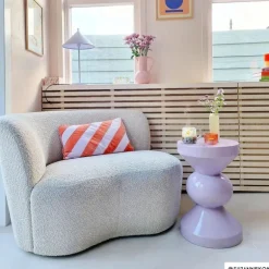 Bijzettafel diabolo - lila - ø33x50 cm