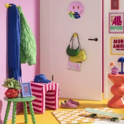 Bijzettafel diabolo - peach - ø33x50 cm