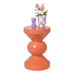 Bijzettafel diabolo - peach - ø33x50 cm