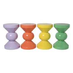 Bijzettafel diabolo - peach - ø33x50 cm